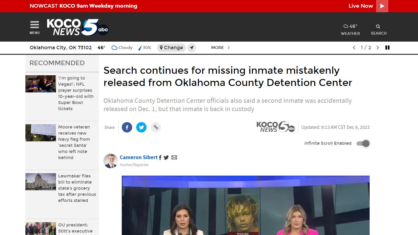 Oklahoma County jail mistakenly releases wrong inmate - KOCO 5 News